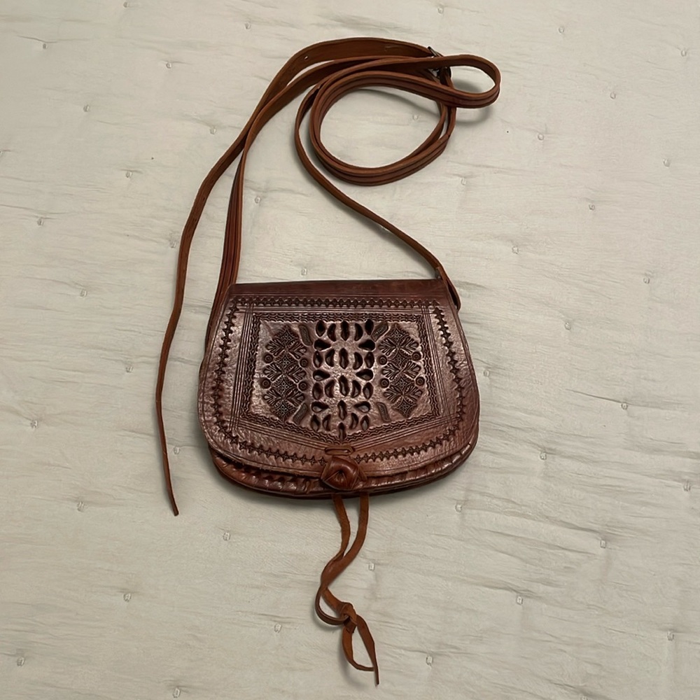 Handmade leather crossbody